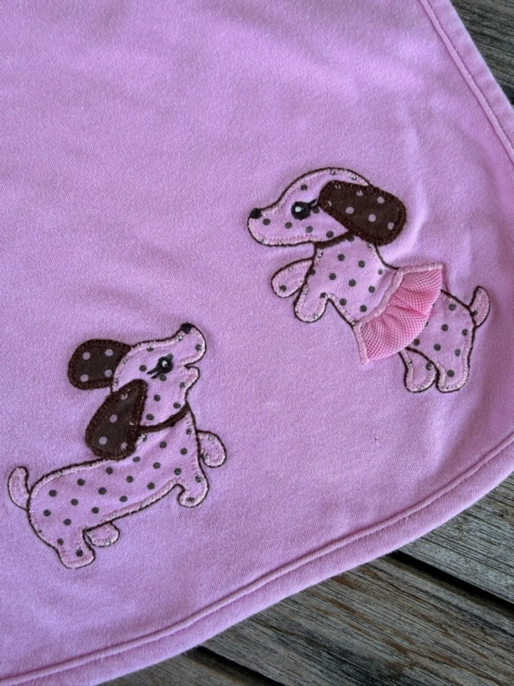 Gymboree Ballet Puppies Double Sided Pink Baby Blanket Pink Polkadots 2012 READ